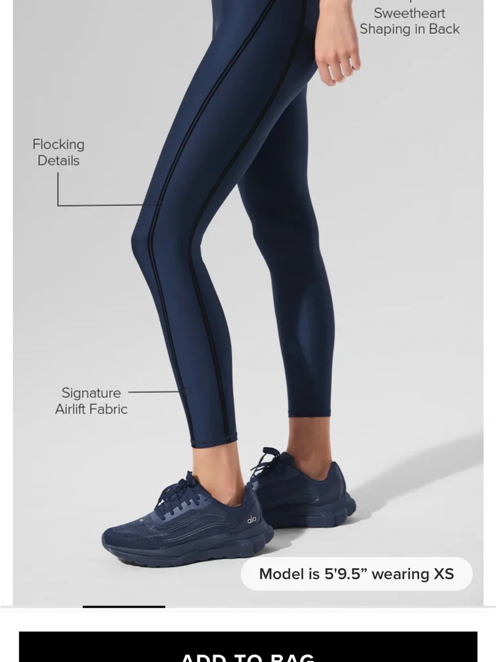 ALO Yoga Navy High-Rise Performance Leggings